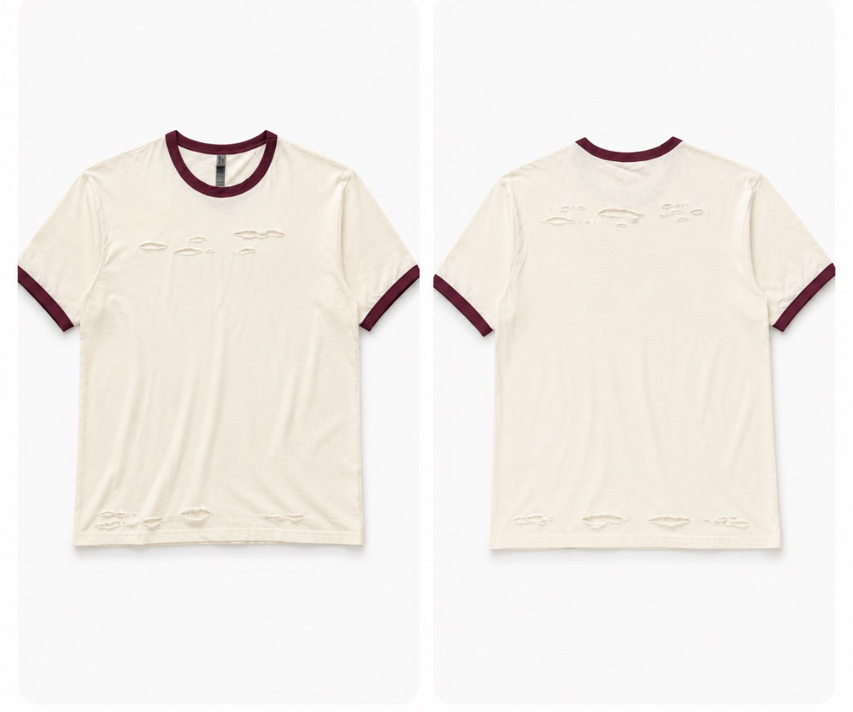 Distressed Vintage Ringer Tee